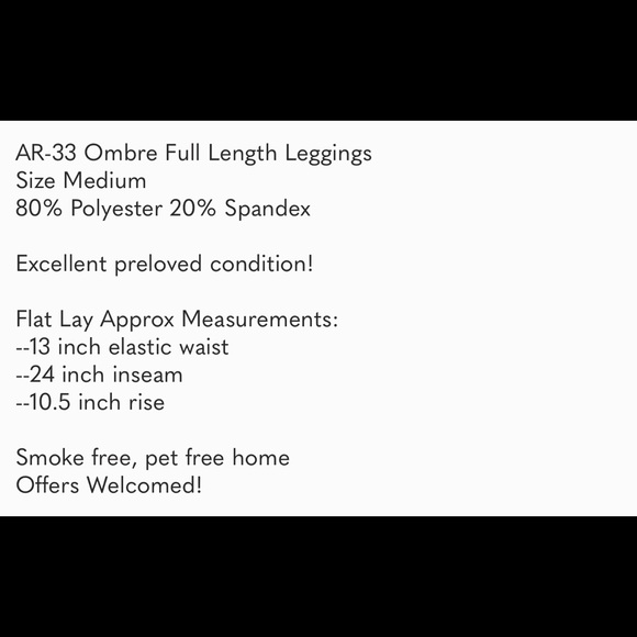 AR-33 Medium High Rise Ombre Full Length Leggings - Picture 7 of 7